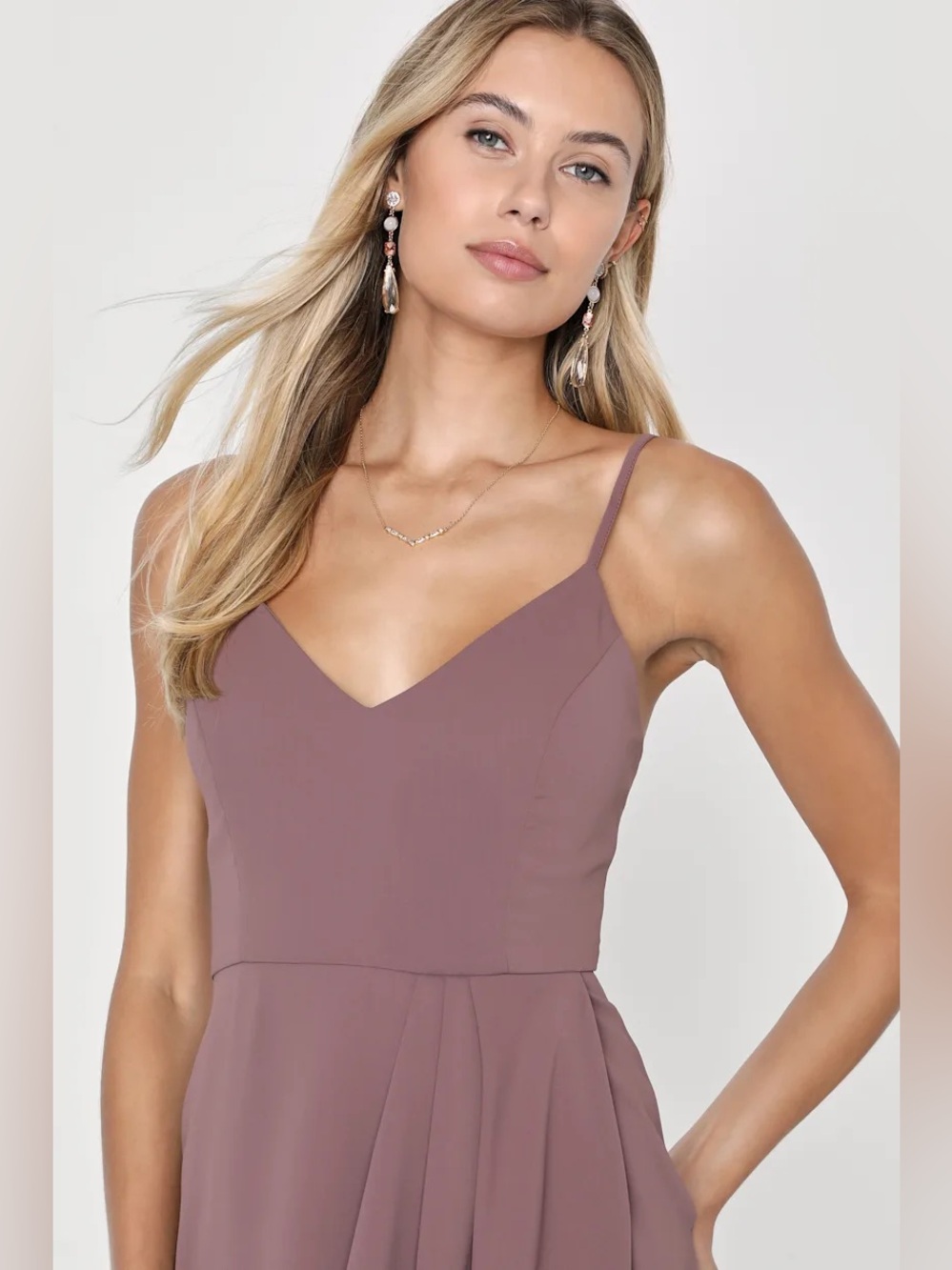 *Worn Once* Lulus Women’s Reinette Mauve Purple Midi, Size Medium - Picture 4 of 13
